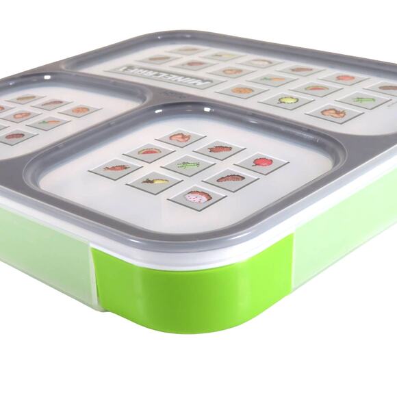 Minecraft Lunch Sandwich Bento Box Food Storage Container Kids Green - Picture 5 of 16